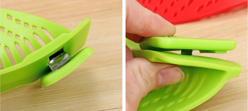 Silicone Clip-on for Pots, Pans, Bowls | Strainer/Colander for Draining Liquid - OhThatsNeat