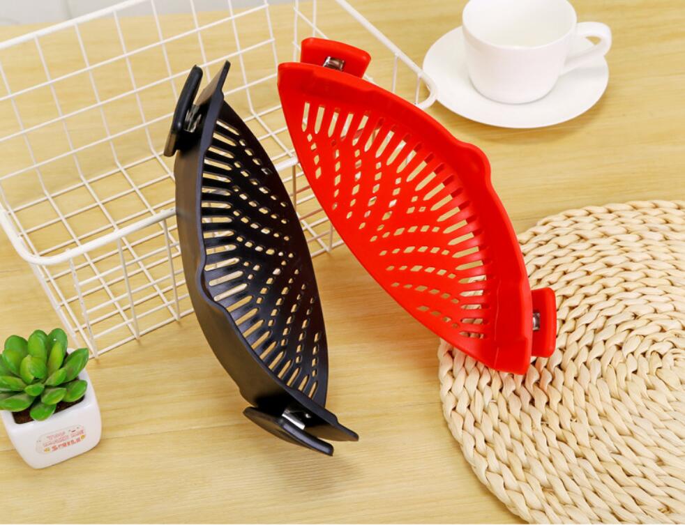 Silicone Clip-on for Pots, Pans, Bowls | Strainer/Colander for Draining Liquid - OhThatsNeat